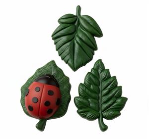 Silicone mold - Lady Bird on a leaf