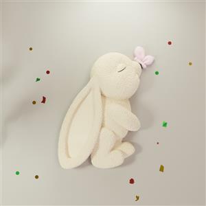 Silicone mold - Rabbit with butterfly