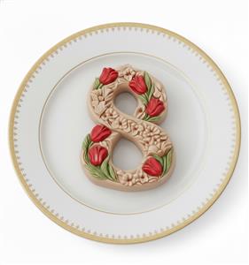 Silicone mold – 8th March with Tulips