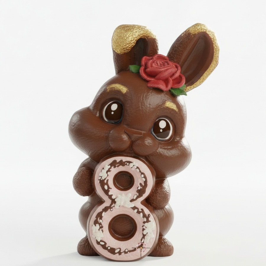 Silikona forma - Trusis ar ciparu 8